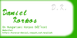 daniel korpos business card